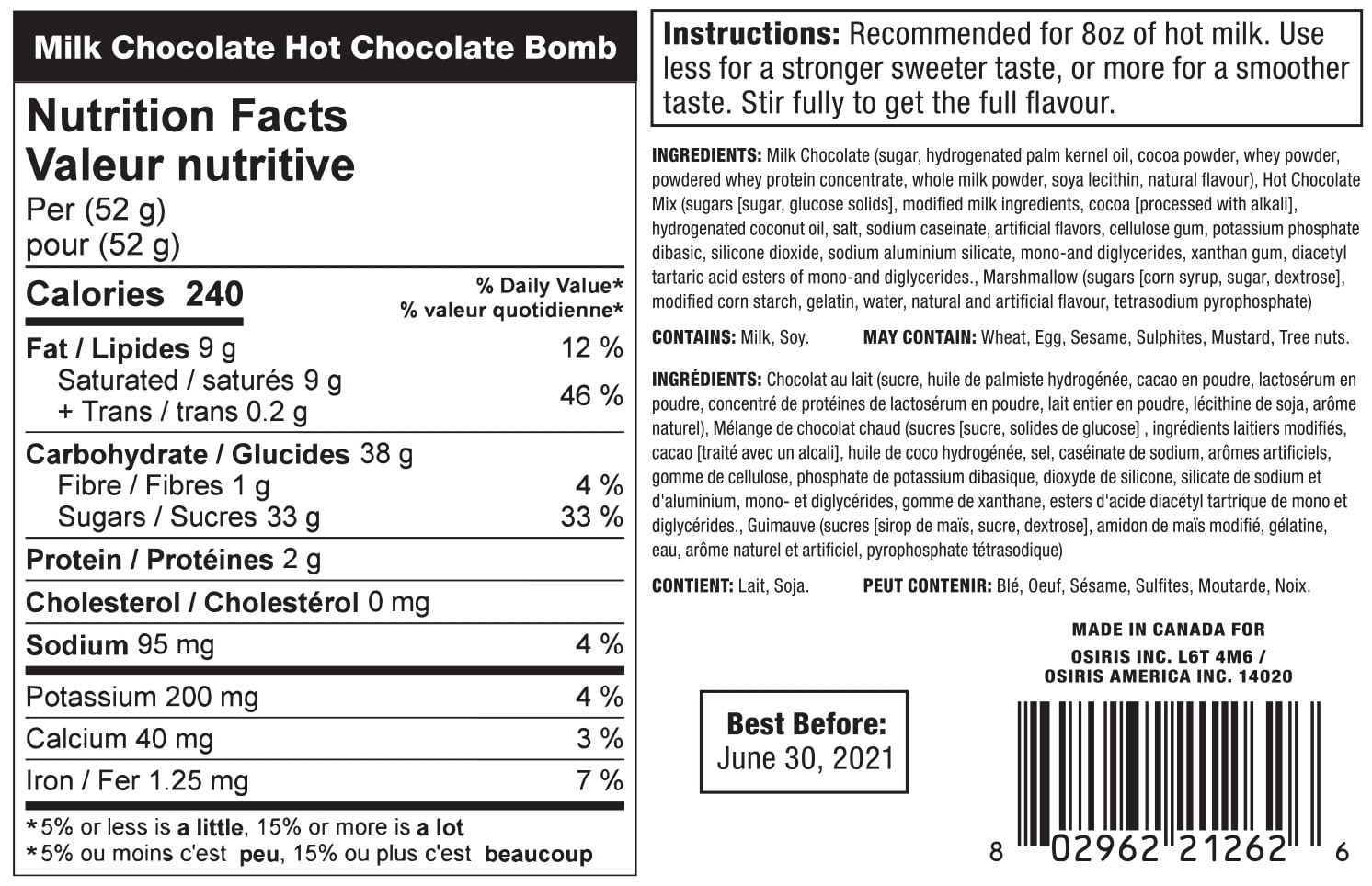 Sweet Bombs Hot Chocolate Bombs, Rich Milk Chocolate, Hot Cocoa Powder, and Mini Marshmallows, Just Add Warm Milk, Made in North America, 3 Gift Boxes of 4pcs/box, 3-pack