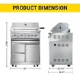 thumbnail image 4 of SINDA Cabinet Style 4 -Burner Stainless Steel Liquid Propane Gas Grill, 4 of 7