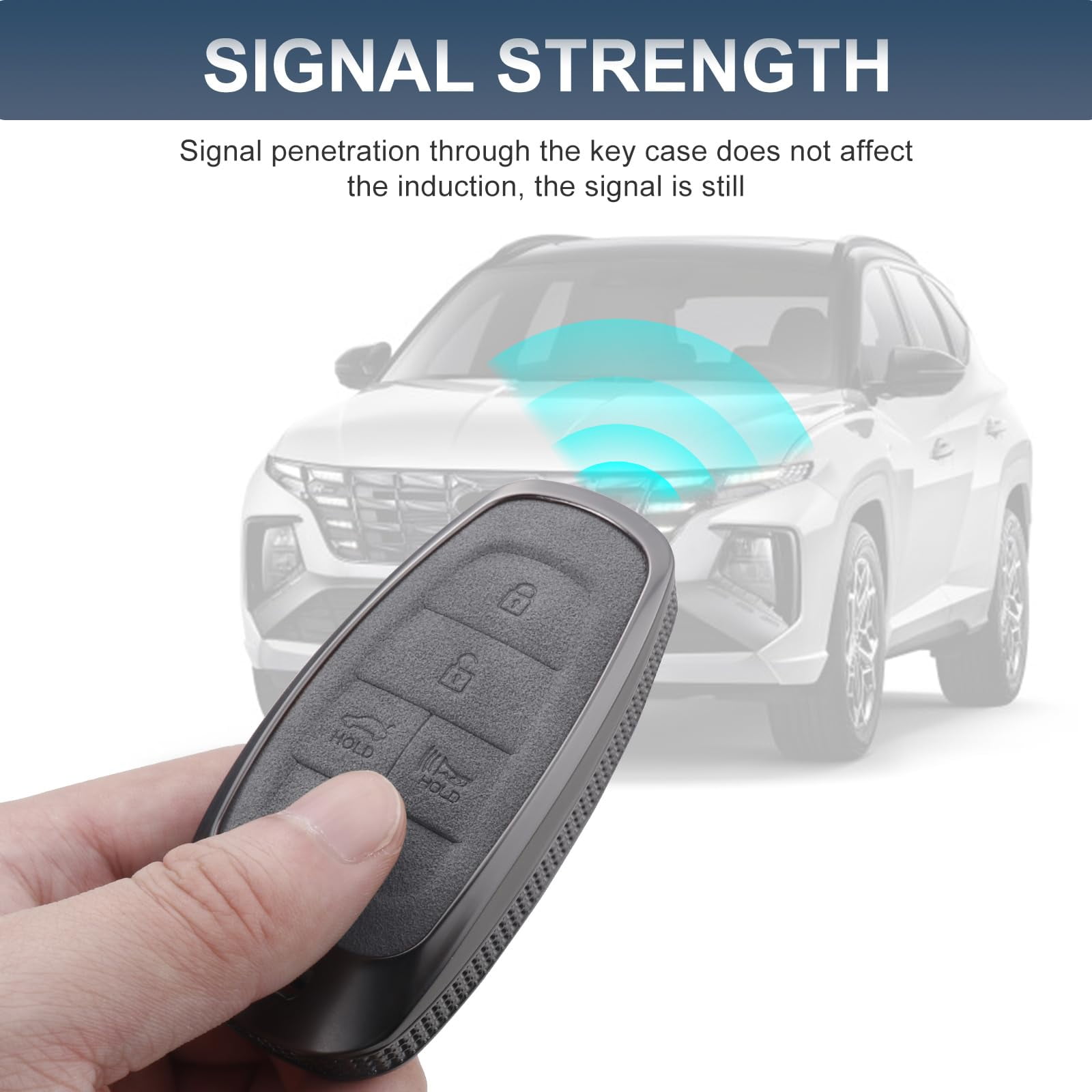 for Hyundai Key Fob Cover, Full Protection Key Case Shell Compatible with 2019 2020 2021 2022 Hyundai Sonata Tucsonn 5 Buttons
