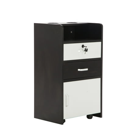 Barberpub Locking Rolling Beauty Salon Trolley Cart Hair Dryer