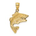 thumbnail image 4 of 10k Gold Polished & Textured Bass Pendant, 4 of 4