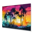thumbnail image 2 of Designart "Palm Trees Vibrant III" Modern Landscape Beach Metal Art Living Room, 2 of 5