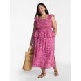 thumbnail image 2 of Terra & Sky Women’s Plus Sleeveless Smocked Tank Top, Sizes 0X-5X, 2 of 5