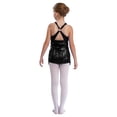 thumbnail image 4 of Raenseen Costume de Danse Jazz Rumba Samba pour Filles Enfants Robe de Danse Latine à Paillettes Ourlet à Franges Ballet Noir 14, 4 of 7