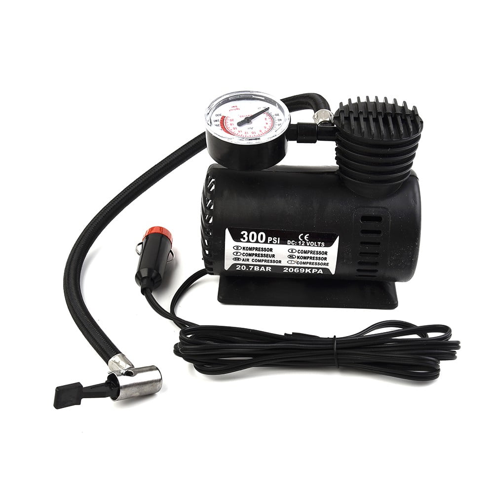 Coconut Ok 300Psi- Air Compressor- New Portable 12V Car Electric Air Pump- with Gauge Auto Pump Duty Tire inflator Air Pump Car Accessories