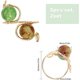 thumbnail image 2 of 10 anillos ajustables de 5 estilos con piedras preciosas mixtas, anillos abiertos con cuentas giratorias y alambre de cobre para mujer, dorados, 2 of 5