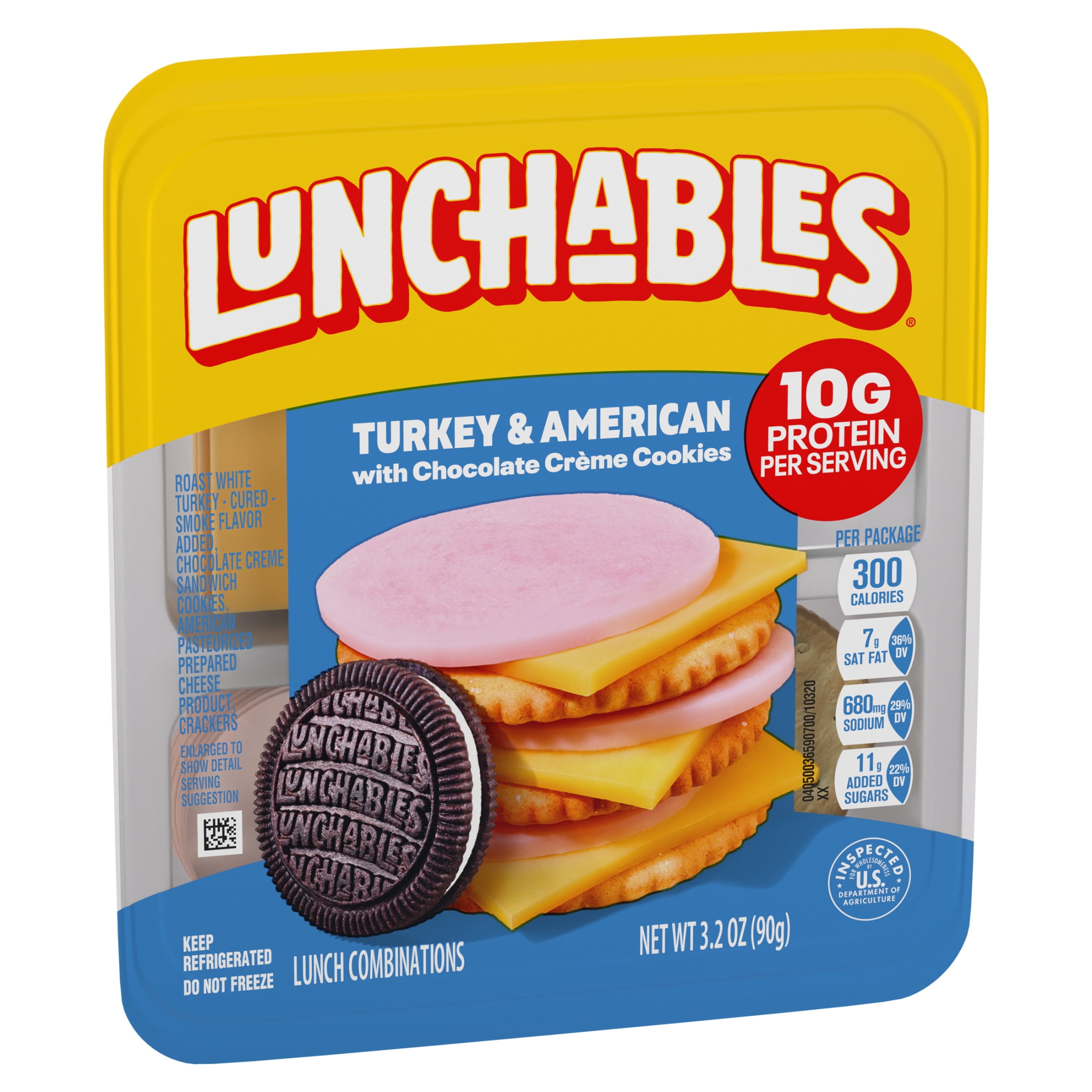 Lunchables Turkey & American with Chocolate Creme Cookies, 3.2 oz Pack
