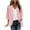 Pink, variant on tklpehg Cardigans for Women Puff Sleeve Cardigan Loose Chiffon Cover Up Blouse Overcoat Solid Color Fall Coat 3/4 Sleeve Leisure Blouses Blue L