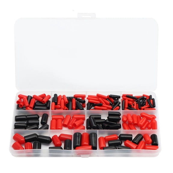 160pcs Electrical Rubber End Caps Set with 9 Size Upgrades for Cable Management