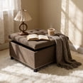 thumbnail image 5 of CQSXDA Multi-Functional Square Tufted  Storage Ottoman With Nailhead Trim For Small Spaces Living Room Accent Furniture, Coffee, 5 of 12