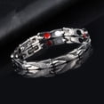thumbnail image 3 of Pulsera Pareja Terapia Magnética Con Dragón Trenzado Brazaletes Desmontables (plateado), 3 of 7