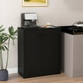 thumbnail image 4 of LOKO 2-Door Storage Cabinet, Modern Floor Cabinet with 3-Tier Shelf, Freestanding Side Cabinet with Anti-Toppling Device, Storage Organizer for Living Room, Kitchen, Dining Room, Entryway (Black), 4 of 18