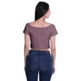 thumbnail image 4 of Moomaya Boat Neck Zipper Top Short Sleeve Viscose Jersey Crop Tops For Women, 4 of 5