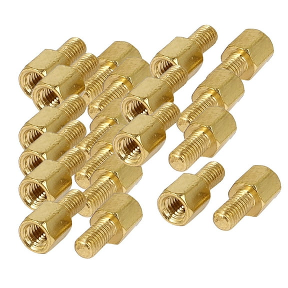M3 x 5 6mm Motherboard Standoffs Brass Hexagon Hex Standoff Spacer - 20Pcs