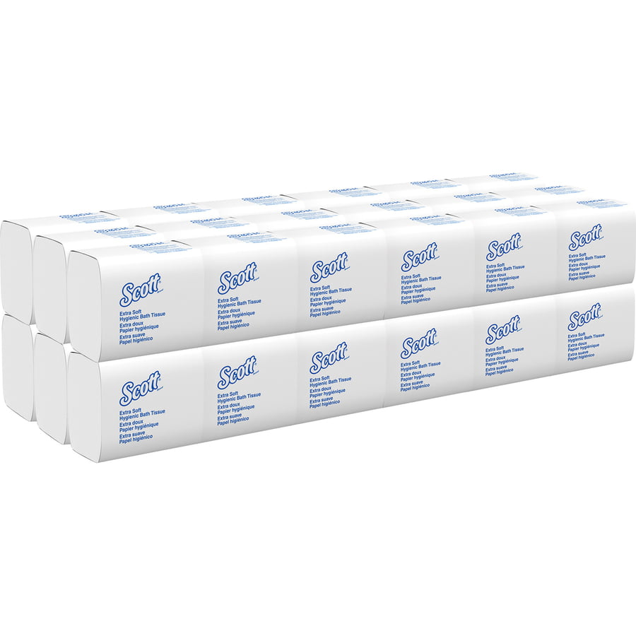 Scott Control Extra Soft Hygienic Bathroom Tissue (48280), Soft 2-Ply, Single Pull, 250 Sheets per Pack, 36 Packs per Case - 1