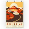 thumbnail image 3 of Arizona, Route 66, Mother Road, Simplified (24x36 Giclee Gallery Art Print, Vivid Textured Wall Decor), 3 of 3