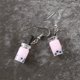 thumbnail image 4 of Bonitos pendientes colgantes de té con leche y perlas, pendientes divertidos para mujeres y niñas, pendientes para el día de San Valentín, rosa Sincero  Hogar, 4 of 5