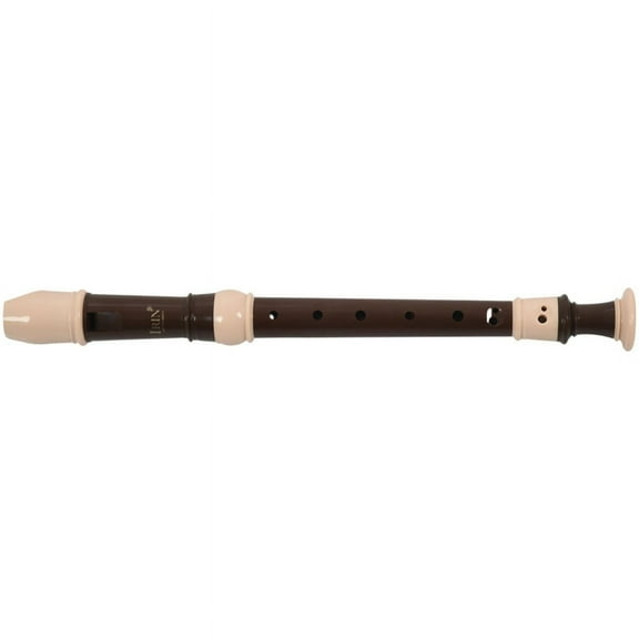 Abs Recorder Soprano Clarinet Long Flute Baroque Recorder Fingering Musical Instrument Accessories Beginner (Coffee)