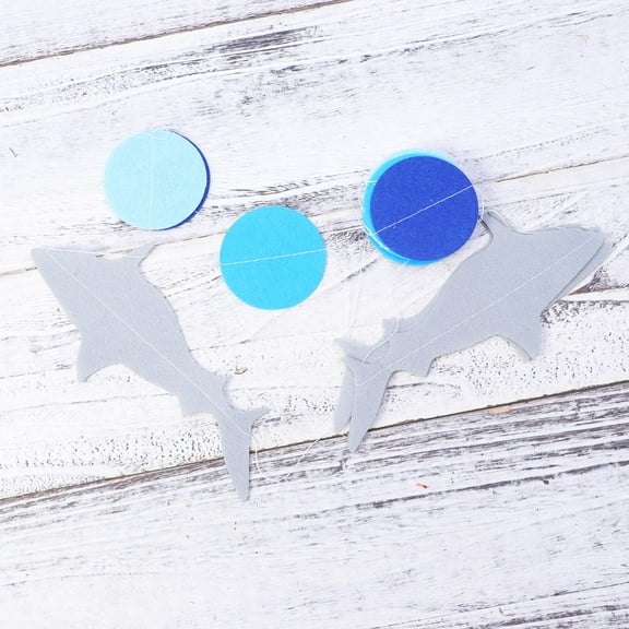 Raindrops Birthday Decorations Shark Latte Art Shark Banner