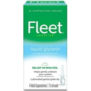 Fleet Liquid Glycerin Suppositories 4 Each (Pack of 4)
