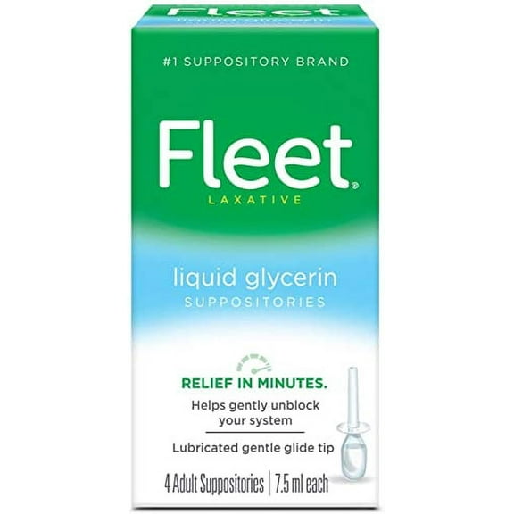 Fleet Liquid Glycerin Suppositories 4 Each (Pack of 4)