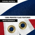 thumbnail image 4 of G128 Combo Pack: 6 Feet Tangle Free Spinning Flagpole (Silver) Norway Norwegian Flag 3x5 ft Printed 150D Brass Grommets (Flag Included) Aluminum Flag Pole, 4 of 8