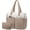 L-Khaki/Beige, variant on Puffer Tote Bag for Women, Lightweight Work Bag, Travel Tote Bag, Large Shoulder Handbag for Teacher, Nurse, Daily