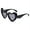 Black, variant on Heart Shaped Sunglasses: Thick Frame Fashion Sunglasses for Sun Blocking, PC Frame,  Stylish Heart-Shaped Design