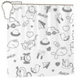 thumbnail image 1 of Polyester Fiber Shower Curtain, Cartoon Car Animal Doodle Shower Curtain, Metal Buckled Eye Waterproof Shower Curtain, Can Be Washed-72x72in, 1 of 8