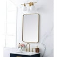 thumbnail image 3 of Elegant Lighting MR802030BR 20 x 30 in. Soft Corner Metal Rectangular Mirror, Brass, 3 of 4