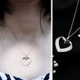 thumbnail image 3 of Rosec Jewels - Pave Diamond Heart Necklace for Wedding - Lab Created Diamond Heart Pendant (Ef-Vs Quality, with Chain), 18K White Gold, 3 of 8