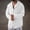 White, variant on Wovilon Summer Casual Relaxed Fit Hooded Button Down Shirt for Men, Lightweight Textured Long Sleeve Top with Drawstring Hood, Versatile Vacation Outdoor Outfit