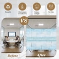 thumbnail image 5 of Gradient Aqua Blue Window Privacy Film, Modern Rustic Minimalist Pastel Solid Static Cling UV Sun Blocking Heat Control Window Tint, Non-Adhesive One Way Windows Privacy Cover 17.7''x78.7'', 5 of 7