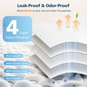 6 Pack QV 35S Dust Bags Replacement for Roborock QV 35S, Qrevo S5V, QV35A, Saros 10/10R, Z70, Qrevo, Q Revo/S, Qrevo Pro/Plus/MaxV, Master, Curv, Edge/S5X/S5A, S8 MaxV/Max Ultra Robot Vacuum Cleaner