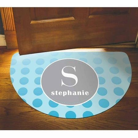 Personalized Polka Dot Half-Round Doormat