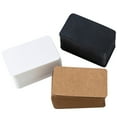 thumbnail image 1 of 300pcs Practical Message Cards DIY Blank Cards Note Cards Stationery Accessories for Office School (White + Kraft Paper Color + Black), 1 of 8