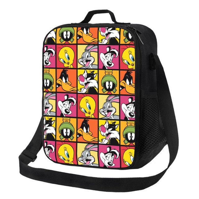 Bolsa de almuerzo con diseño de Looney Tunes, bonita bolsa de almuerzo con aislamiento, lonchera reutilizable, bolsa térmica para picnic, viajes al aire libre