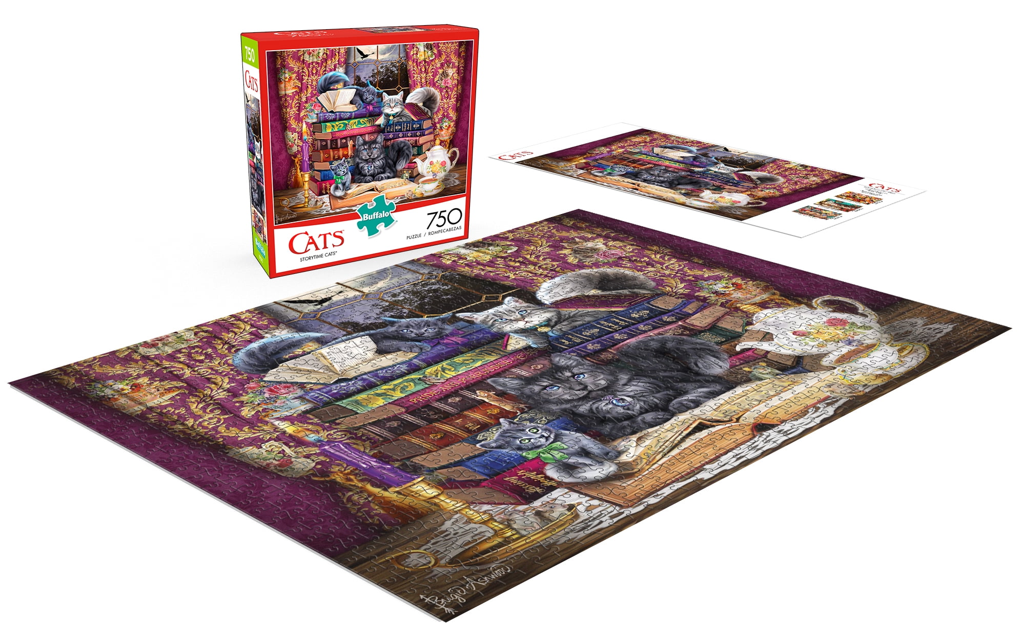 Buffalo Games Cats Series Storytime Cats 750 Piece Jigsaw Puzzle