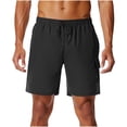 thumbnail image 3 of Yaoyar Mens Classic Fit Walking Hiking Shorts Casual and Fashionable Solid Color Summer Drawstring Elastic Waist Shorts, 3 of 6