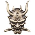 thumbnail image 2 of Skull Samurai Sticker Fashion Metal Fangs Decal for Car Motorcycle Golden, 2 of 5