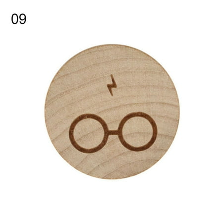 

TOPOINT Multifunction Fridge Magnetic Decoration Wooden Round Shaped Bottle Opener with Cartoon Pattern Cute New