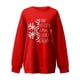 thumbnail image 4 of Moda mujer estampado o-cuello pulóver Tops manga larga cómoda blusa sudadera Fridja  FKASFK514, 4 of 4