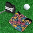 thumbnail image 5 of Haosy Vibrant Color Mushrooms Golf Mallet Putter Cover Strong Magnetic Leather Golf Club Headcover Closure, 5 of 7