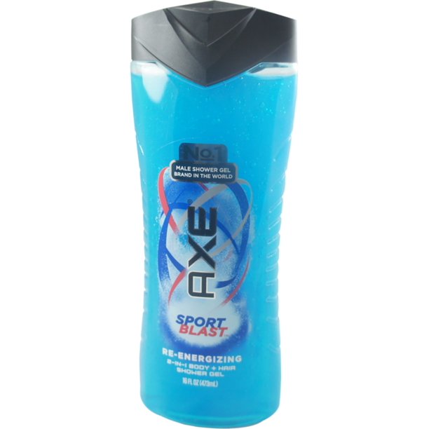 Axe Shower Gel + Shampoo Sport Blast 16 oz (Pack of 3)