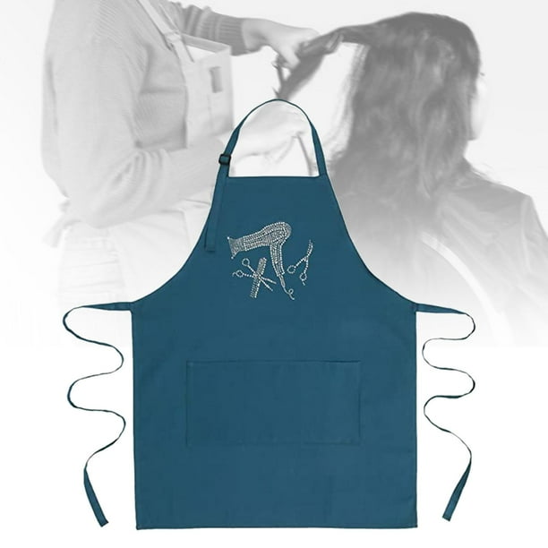 delantal para hombres para mujeres cortando la capa de cabello con múltiples bolsillos de peluquería delantal de salón de ropa para salones , Azul