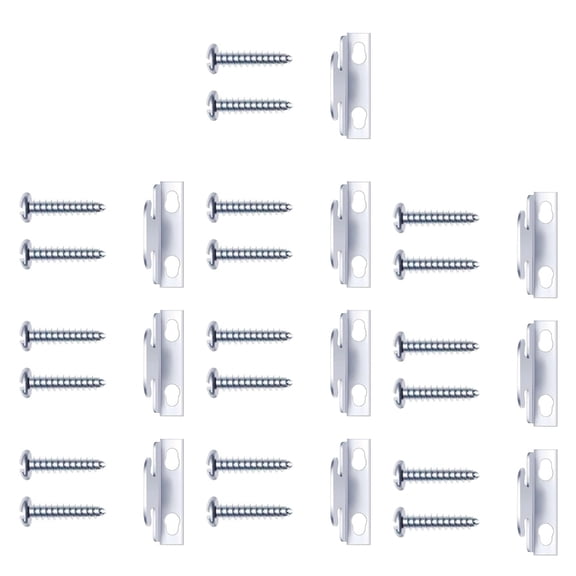 Adjustable Curtain Rod Brackets for Single or Double Rod Durability Metal Hardware Holders Wall Hooks with Screws Set