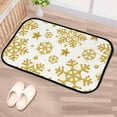 thumbnail image 2 of GZHJMY Bathroom Rugs Mats Non-Slip, Soft Microfiber Absorbent Bath Mats for Shower Bathtubs, Christmas Gold Snowflakes Indoor Entrance Door Mats Bedroom Laundry 36”x24” Carpet Runner, 2 of 7