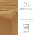 thumbnail image 4 of Comfort Canopy 4-Piece Sheet Set - Ultra Soft Deep Pocket (Extra Pillowcase!) Twin, Gold, 4 of 8