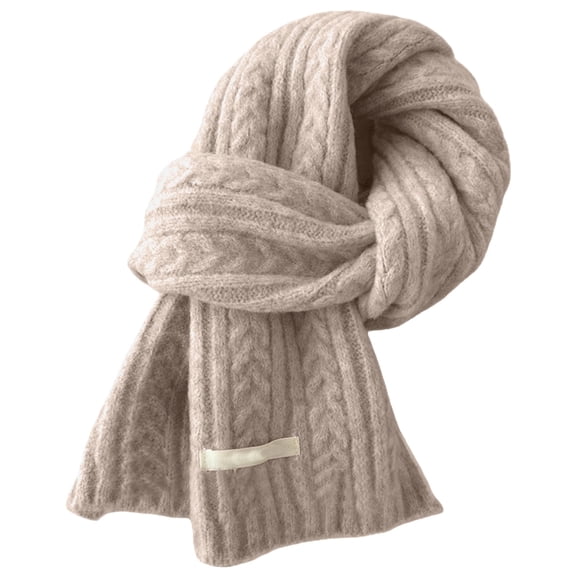 Wipya Casual Patterned Small Scarf for Women Cozy and Comfortable Lightweight Neck Wrap to Complete Your Winter Look Beige