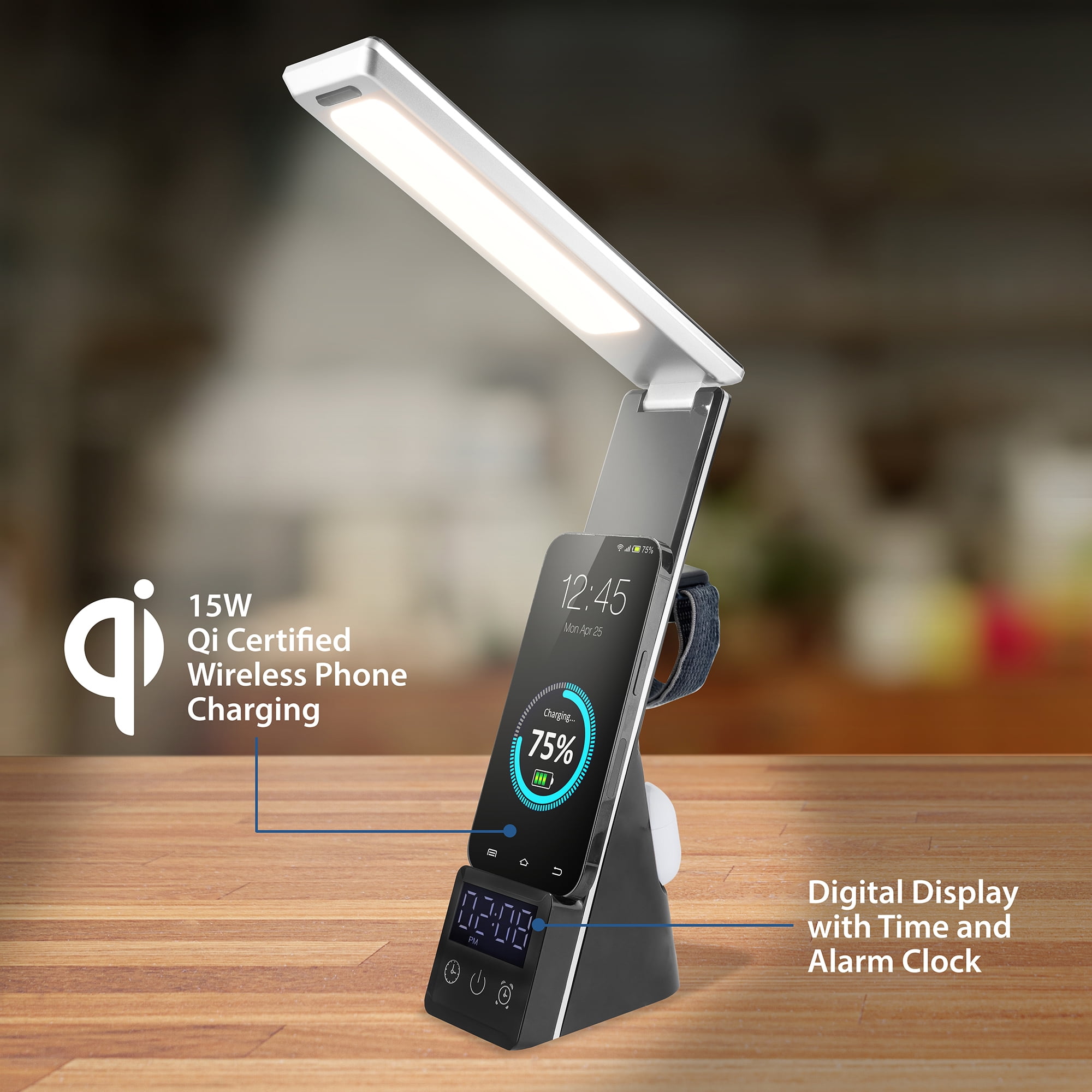 Mainstays 5-in-1 LED Dimmable Wireless Charging Jamaica Ubuy